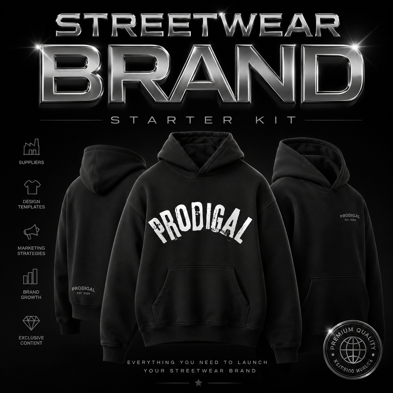 Streetwear Brand Starter Kit | Clothing Business Guide, Supplier List (Digital Download)